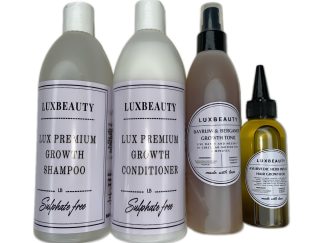 LUX BIOTIN GROWTH COMBO SHAMPOO & CONDITIONER 500ml, HAIR GROWTH OIL 100ml & BAYRUM TONIC 300ml