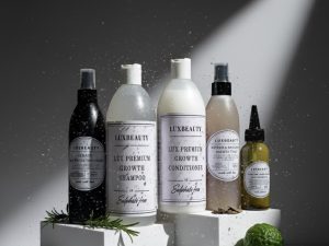 LUX BIOTIN SHAMPOO & CONDITIONER 500 ml, AYURVEDIC HERB INFUSED OIL 100ml, BAYRUM AND BERGAMOT SPRAY 300ml , KERATIN HEAT PROTECTION SPRAY 300 ML